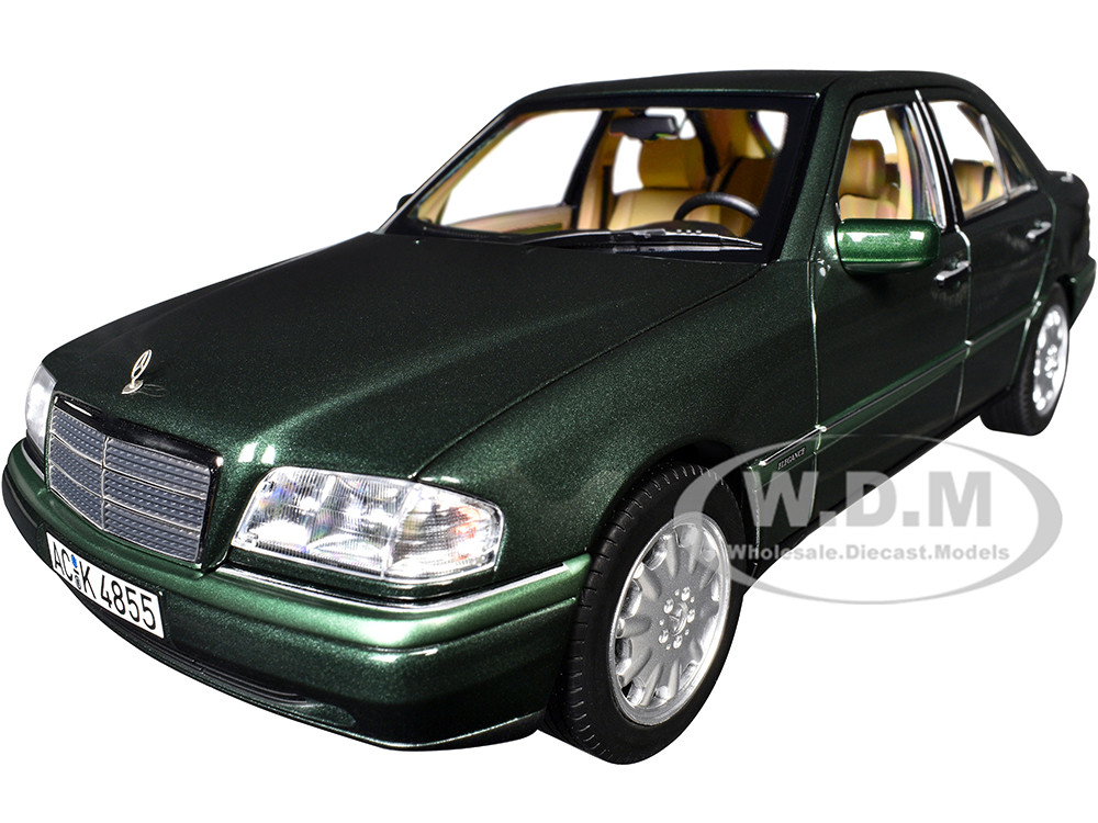 1993 Mercedes-Benz C-Class Malachite Green Metallic 1/18 Diecast Model Car by Norev diecast model