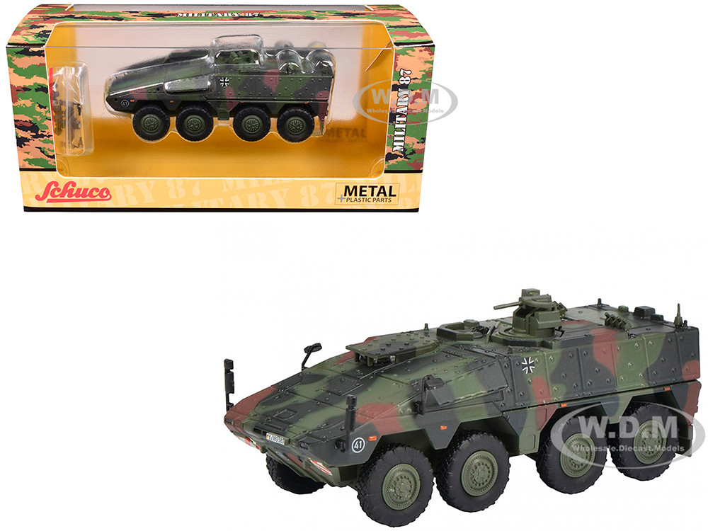 Tpz. Tank Boxer "German Army" Green Camouflage 1/87 (HO) Diecast Model Car by Schuco diecast model
