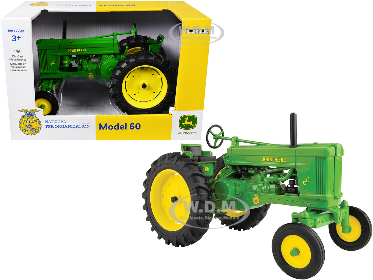 John Deere Model 60 Tractor "National FFA Organization" Green 1/16 Diecast Model by ERTL TOMY diecast model