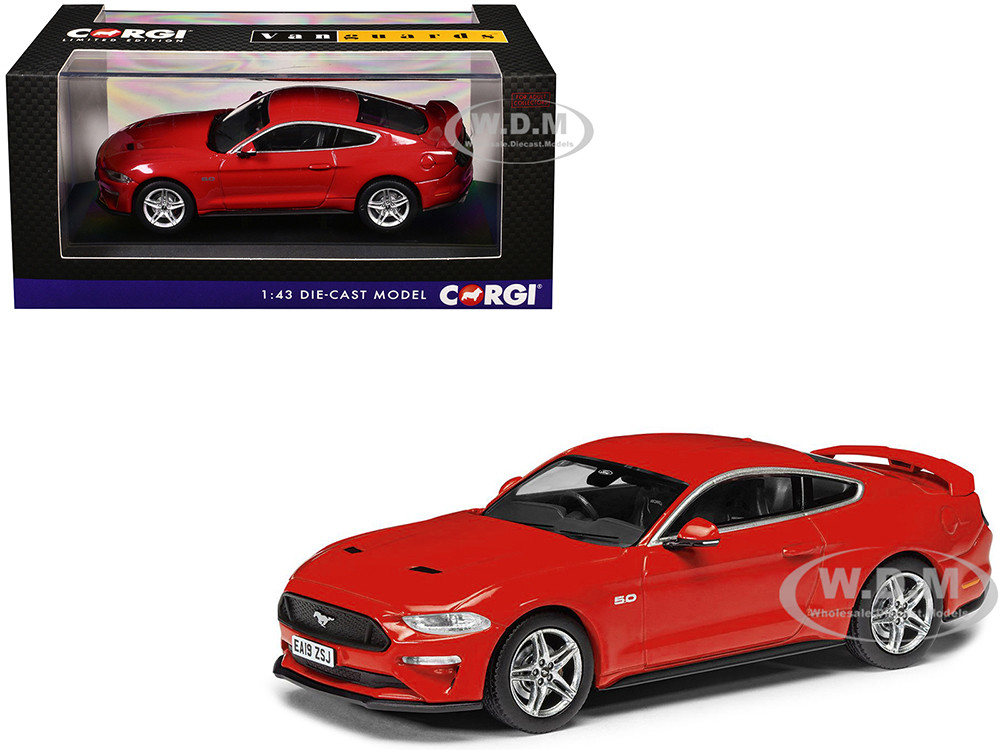 Ford Mustang Mk6 GT Fastback 5.0 RHD (Right Hand Drive) Race Red "Vanguards" Series 1/43 Diecast Model Car by Corgi diecast model
