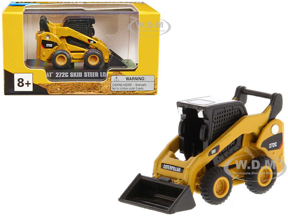 CAT Caterpillar 272C Skid Steer Loader Yellow "Micro-Constructor" Series Diecast Model by Diecast Masters diecast model