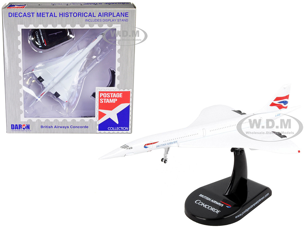 BAC Concorde Passenger Aircraft "British Airways" 1/350 Diecast Model Airplane by Postage Stamp diecast model