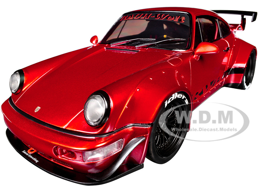 RWB Body Kit Red Metallic with Black Stripes "Pink Slips" Series 1/18 Diecast Model Car by Jada diecast model