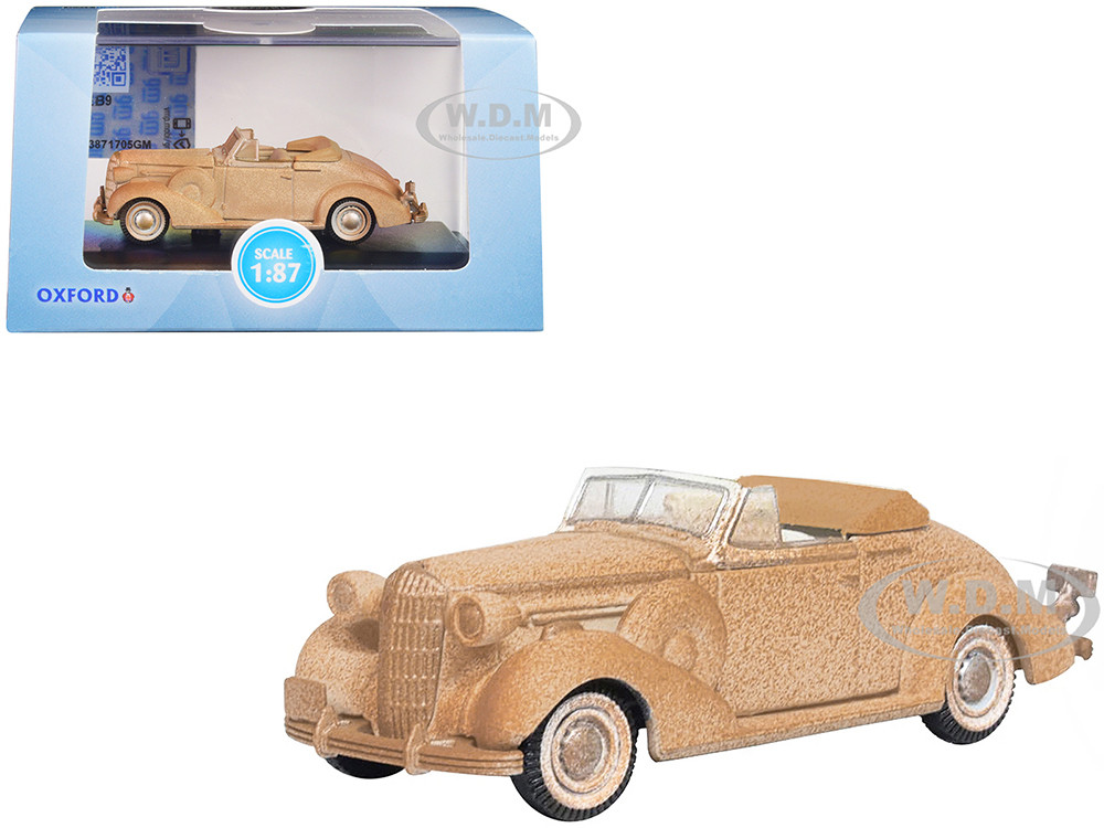1936 Buick Special Convertible Coupe Beige (Rusted) "Junkyard Project" 1/87 (HO) Scale Diecast Model Car by Oxford Diecast diecast model