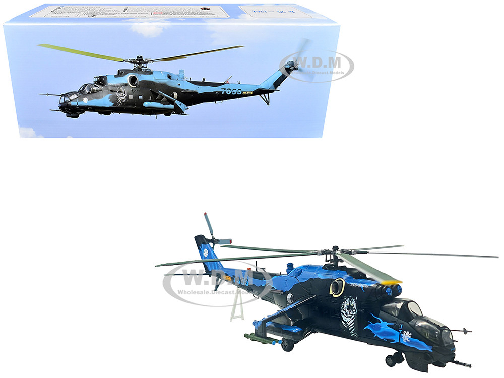 Mil Mi-24V Hind-E Helicopter "7353, 231 Squadron, 23 Wing, NATO Tiger Meet, Turkey" (2005) Czech Air Force 1/48 Diecast Model by Bless Wing diecast model