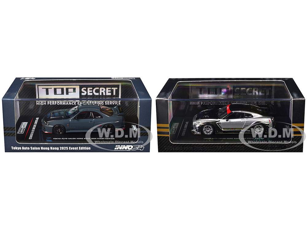 Nissan Top Secret "Tokyo Auto Salon Hong Kong 2025 Event Edition" Set of 2 Pieces 1/64 Diecast Model Cars by Inno Models diecast model