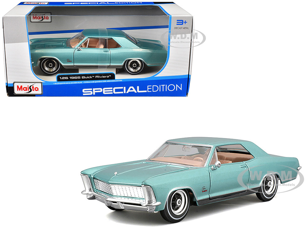 1965 Buick Riviera Gran Sport Light Blue Metallic "Special Edition" Series 1/26 Diecast Model Car by Maisto diecast model
