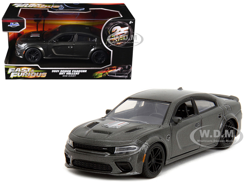 2021 Dodge Charger SRT Hellcat Gray Metallic "Fast X" (2023) Movie "Fast & Furious" Series 1/32 Diecast Model Car by Jada diecast model