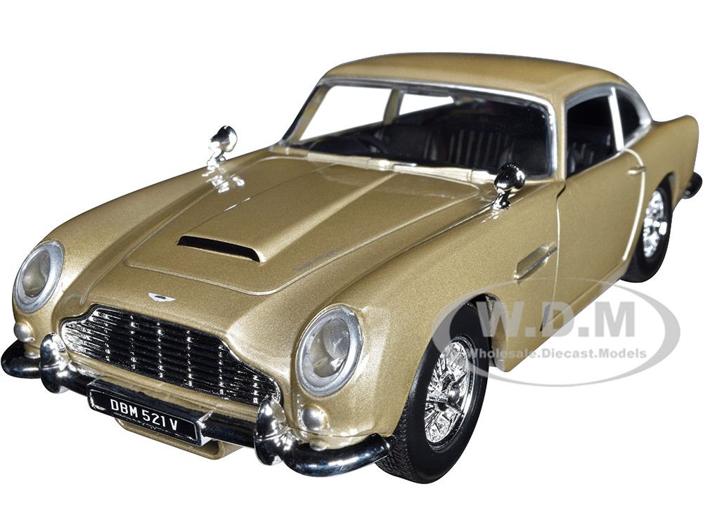 Aston Martin DB5 RHD (Right Hand Drive) Gold Metallic "Timeless Legends" Series 1/24 Diecast Model Car by Motormax diecast model