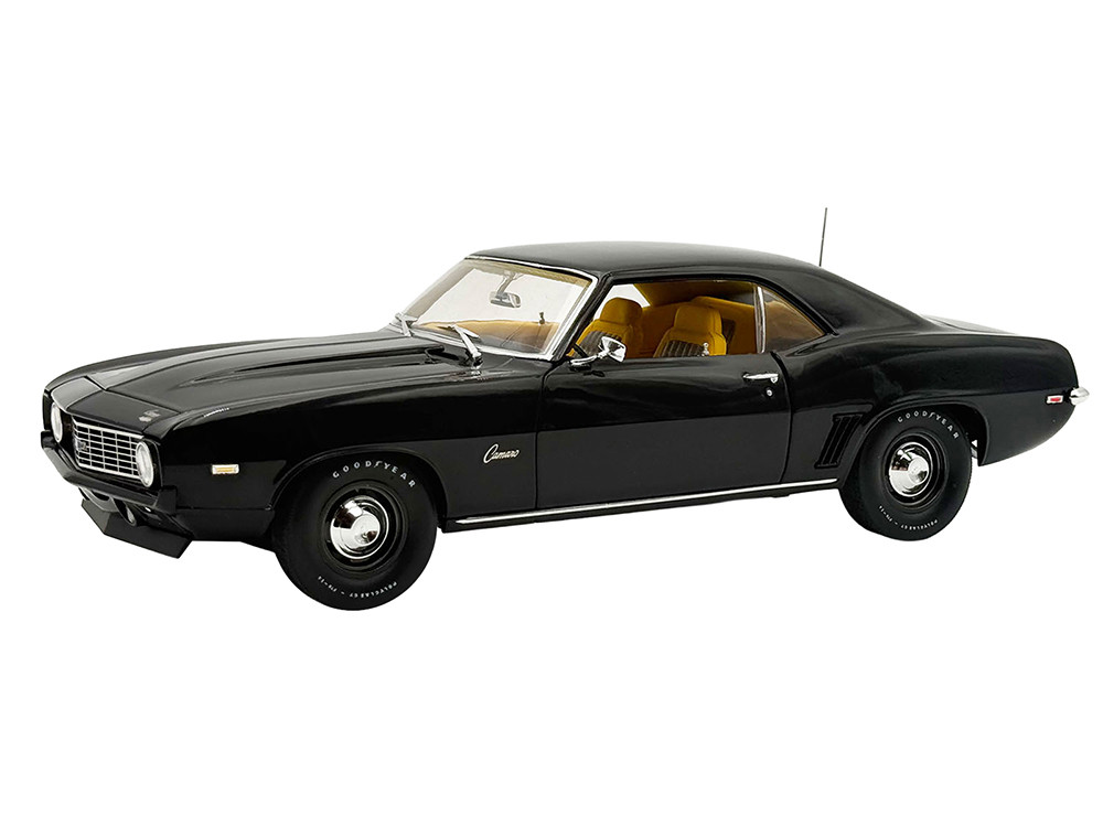 1969 Chevrolet COPO Camaro Tuxedo Black with Yellow Interior Limited Edition to 402 pieces Worldwide 1/18 Diecast Model Car by ACME diecast model