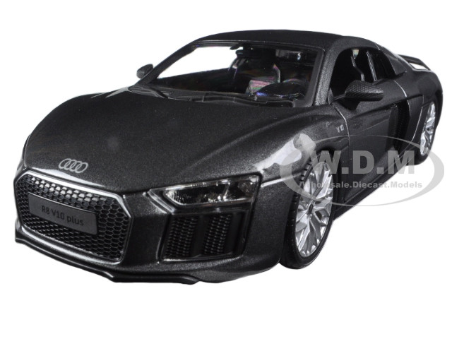 Audi R8 V10 Plus Gray Metallic "Special Edition" 1/24 Diecast Model Car by Maisto diecast model