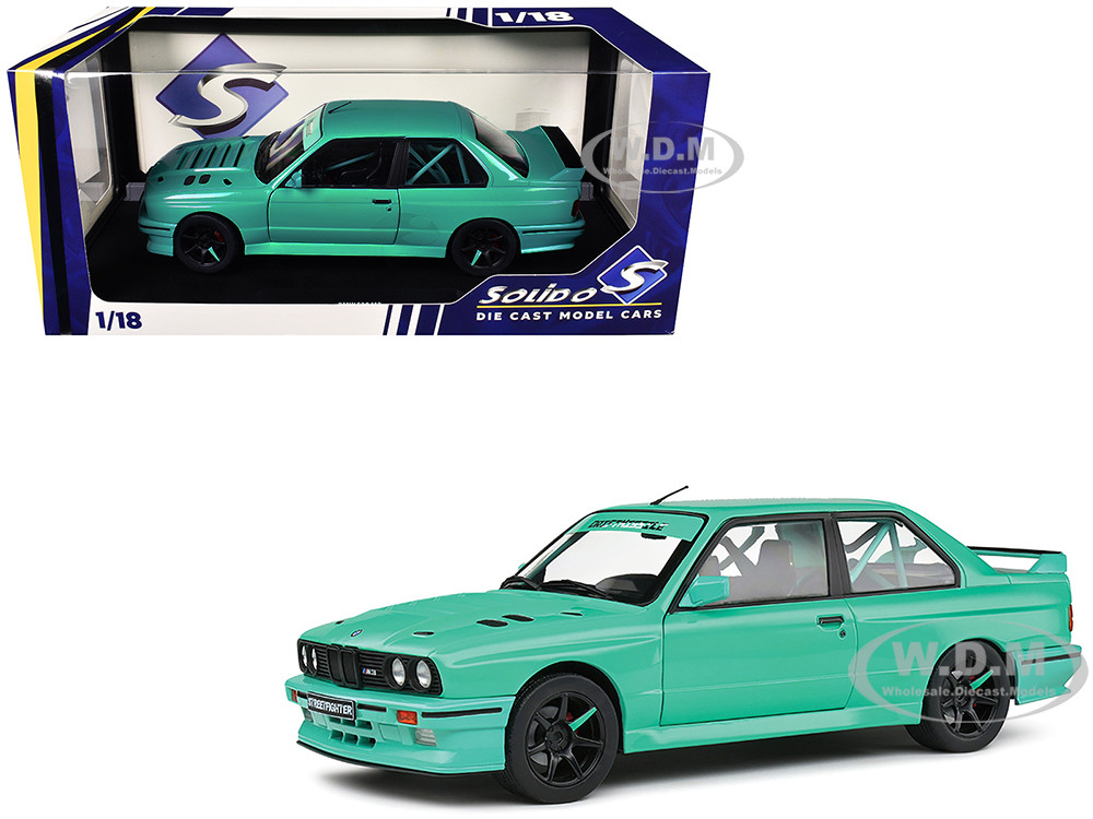 1990 BMW E30 M3 Custom "Drift Missile" Blue 1/18 Diecast Model Car by Solido diecast model