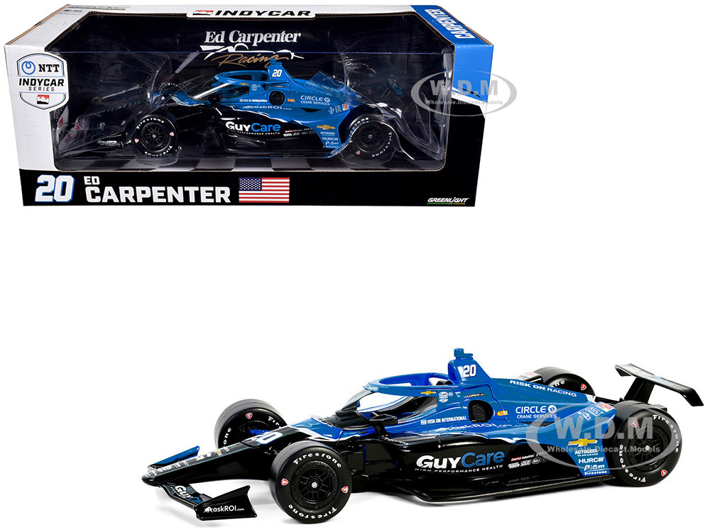 Dallara IndyCar #20 Ed Carpenter "Guy Care" Ed Carpenter Racing "NTT IndyCar Series" (2024) 1/18 Diecast Model Car by Greenlight diecast model