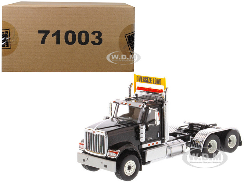 International HX520 Day Cab Tandem Tractor Black 1/50 Diecast Model by Diecast Masters diecast model