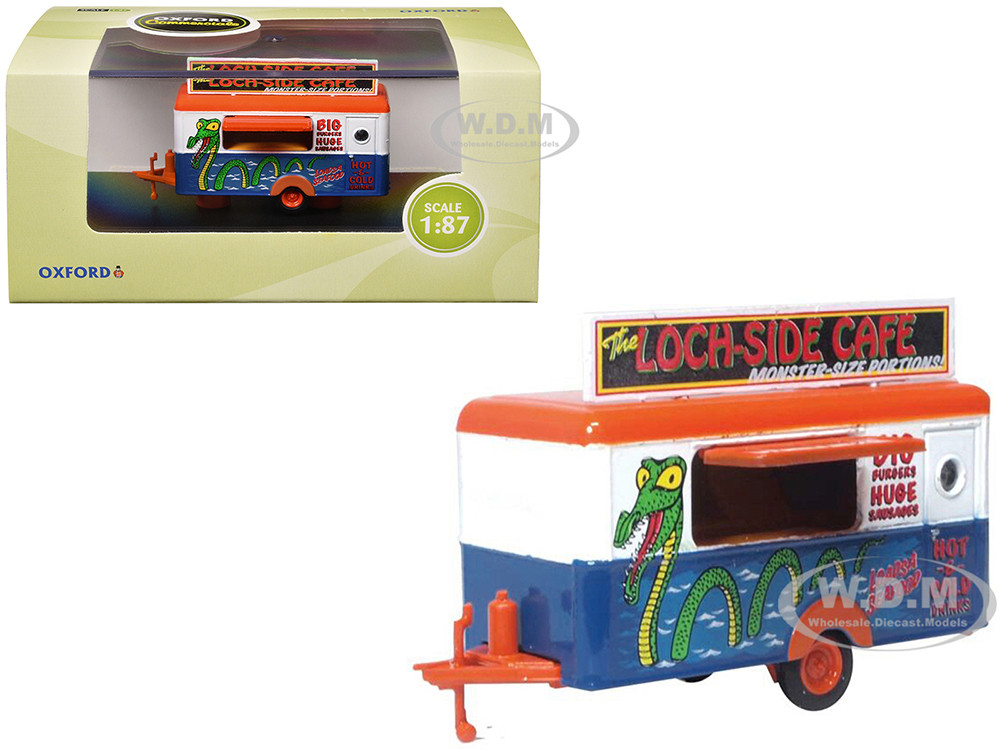 Mobile Food Trailer "Loch-Side Cafe" 1/87 (HO) Scale Diecast Model by Oxford Diecast diecast model