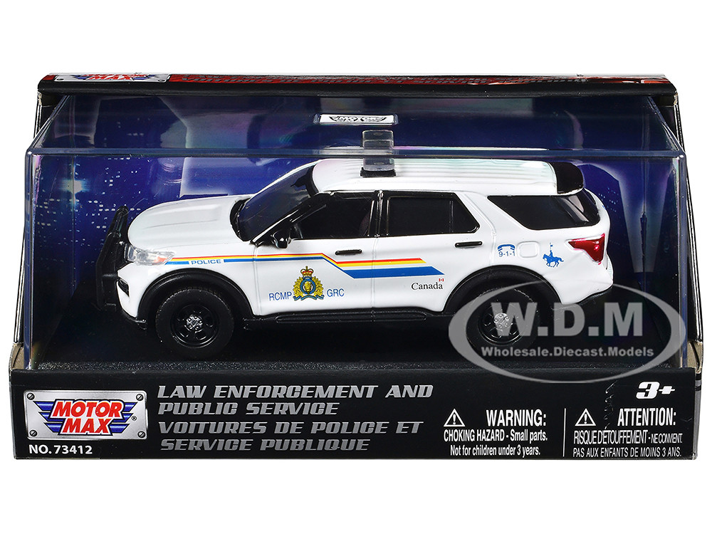 2022 Ford Police Interceptor Utility "RCMP (Royal Canadian Mounted Police)" White "Law Enforcement and Public Service" Series 1/43 Diecast Model Car by Motormax diecast model