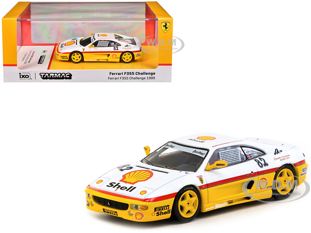 Ferrari F355 Challenge #82 Peter Andersen "Team Kroymans - Shell Oil" "Ferrari F355 Challenge" (1999) "Hobby64" Series 1/64 Diecast Model Car by Tarmac Works diecast model