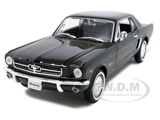 1964 1/2 Ford Mustang Coupe Hard Top Black 1/24 Diecast Model Car by Welly diecast model