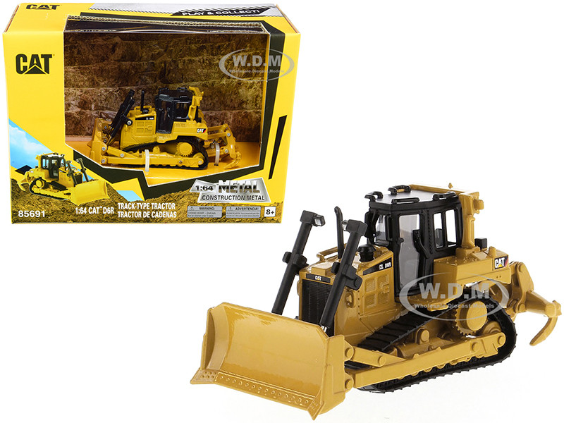 CAT Caterpillar D6R Track-Type Tractor "Play & Collect!" Series 1/64 Diecast Model by Diecast Masters diecast model
