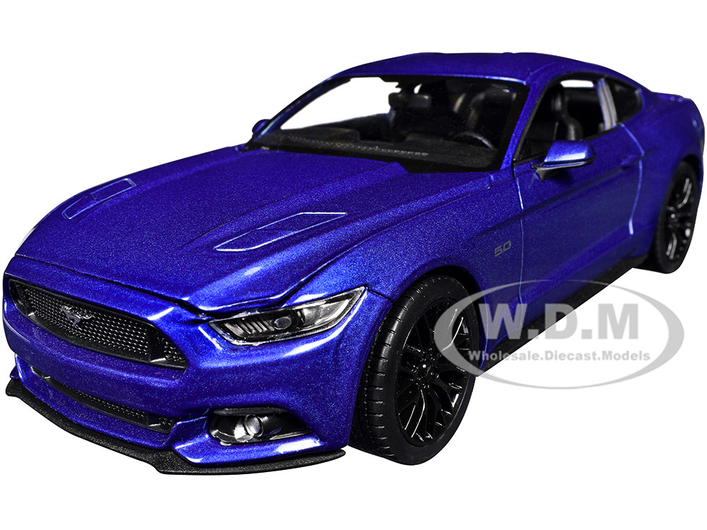 2015 Ford Mustang GT 5.0 Blue Metallic "NEX Models" Series 1/24 Diecast Model Car by Welly diecast model