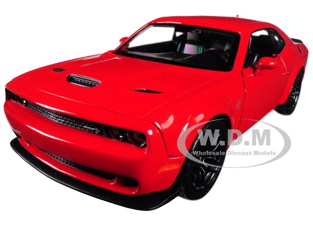2018 Dodge Challenger SRT Hellcat Widebody Red 1/24 Diecast Model Car by Motormax diecast model