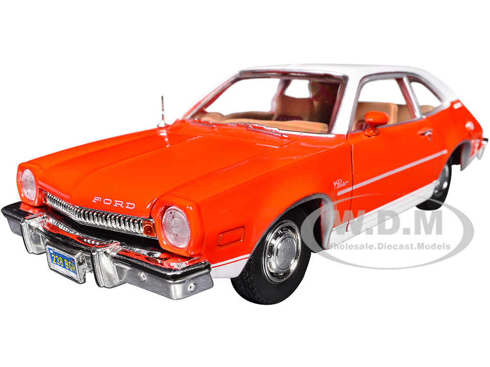 1974 Ford Pinto Orange with White Top "Forgotten Classics" Series 1/24 Diecast Model Car by Motormax diecast model