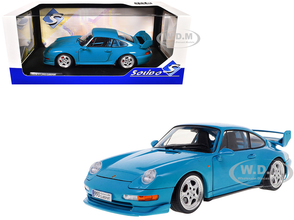 1997 Porsche 911 (993) Clubsport Riviera Blue 1/18 Diecast Model Car by Solido diecast model