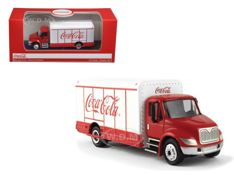 "Coca-Cola" Beverage Truck Red and White 1/87 Diecast Model by Motor City Classics diecast model