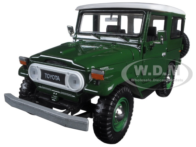 Toyota FJ40 Dark Green with White Top 1/24 Diecast Model Car by Motormax diecast model