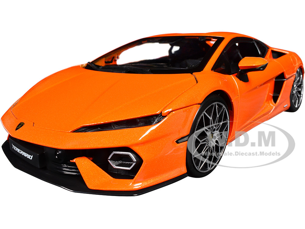 Lamborghini Temerario Orange Metallic 1/18 Diecast Model Car by Bburago diecast model