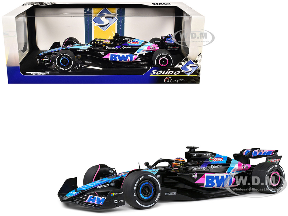 Alpine A524 #31 Esteban Ocon "BWT" Formula One F1 Miami GP (2024) "Competition" Series 1/18 Diecast Model Car by Solido diecast model