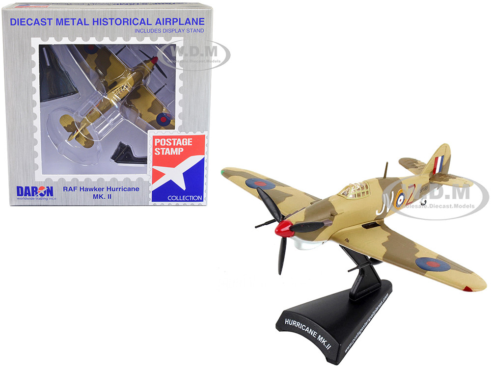 Hawker Hurricane MK. II Fighter Aircraft "British Royal Air Force" 1/100 Diecast Model Airplane by Postage Stamp diecast model