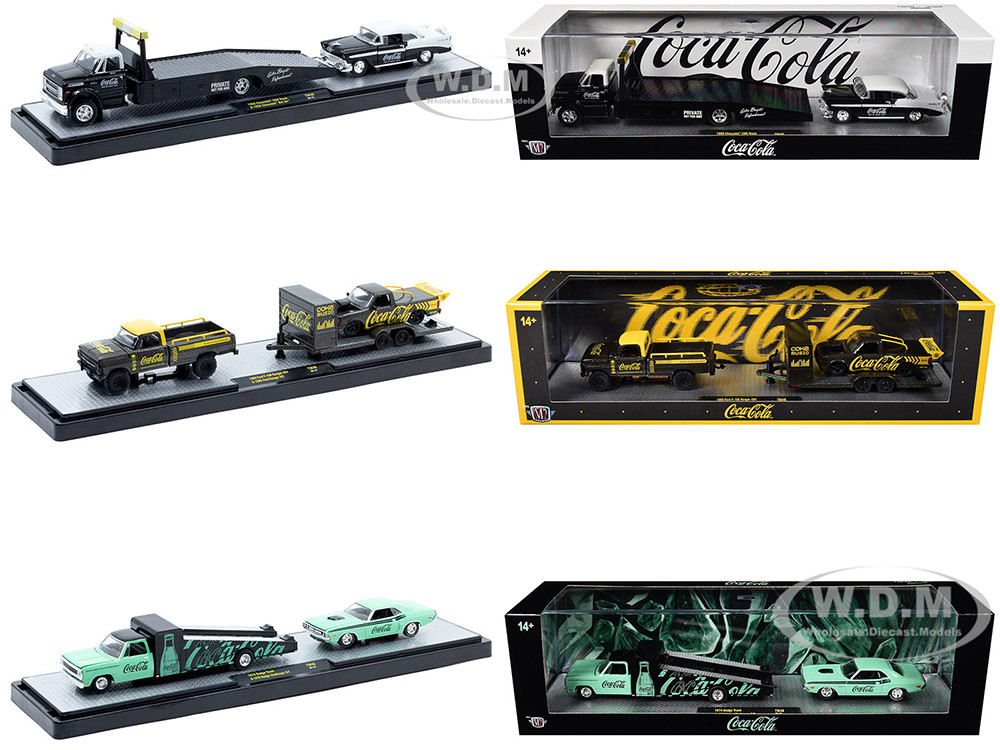 Auto Haulers "Coca-Cola" Set of 3 pieces Release 48 Limited Edition to 4800 pieces Worldwide 1/64 Diecast Models by M2 Machines diecast model