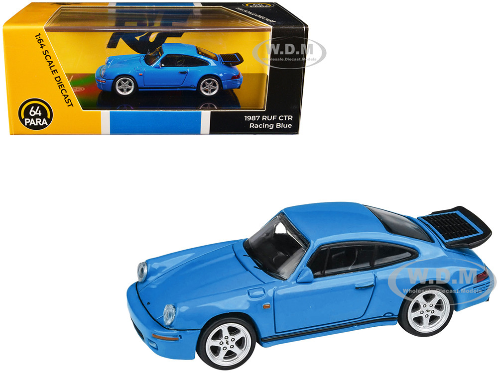 1987 RUF CTR Racing Blue 1/64 Diecast Model Car by Paragon Models diecast model