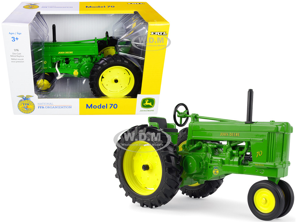 John Deere Model 70 Tractor Green with "National FFA Organization" Logo 1/16 Diecast Model by ERTL TOMY diecast model