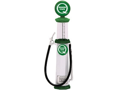 Quaker State Gasoline Vintage Gas Pump Cylinder 1/18 Diecast Replica by Road Signature diecast model