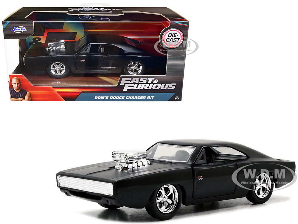 Dom's Dodge Charger R/T Matt Black "Fast & Furious" Movie 1/32 Diecast Model Car by Jada diecast model