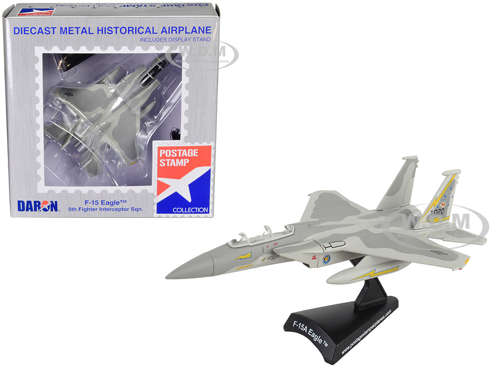 McDonnell Douglas F-15 Eagle Fighter Aircraft "5th Fighter Interceptor Squadron" United States Air Force 1/150 Diecast Model Airplane by Postage Stamp diecast model