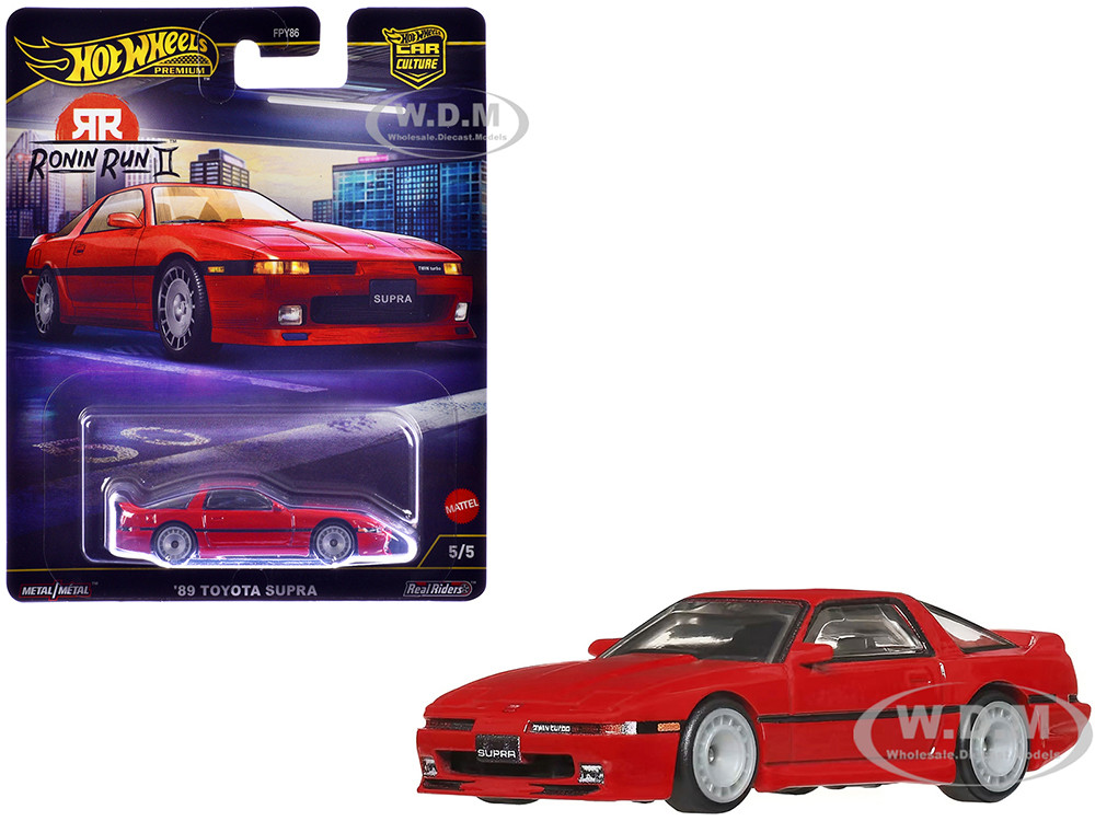1989 Toyota Supra RHD (Right Hand Drive) Red "Ronin Run II" Series Diecast Model Car by Hot Wheels diecast model