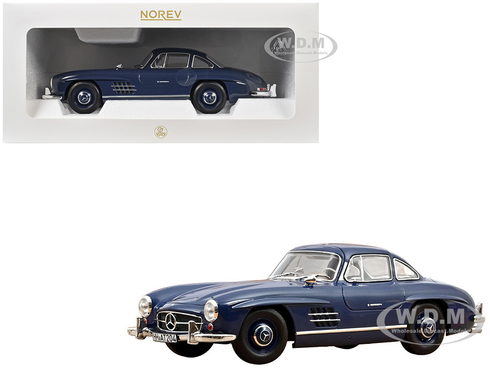 1954 Mercedes-Benz 300 SL Blue 1/18 Diecast Model Car by Norev diecast model