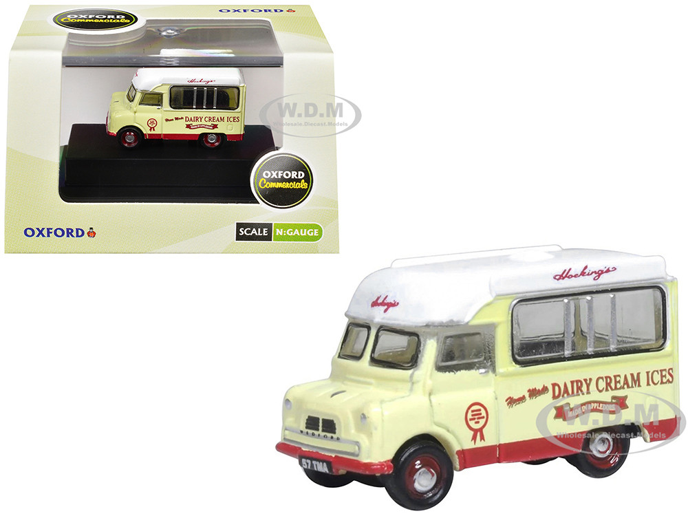Bedford CA Ice Cream Van "Hockings Dairy Cream Ice" Cream with White Top 1/148 (N) Scale Diecast Model Car by Oxford Diecast diecast model