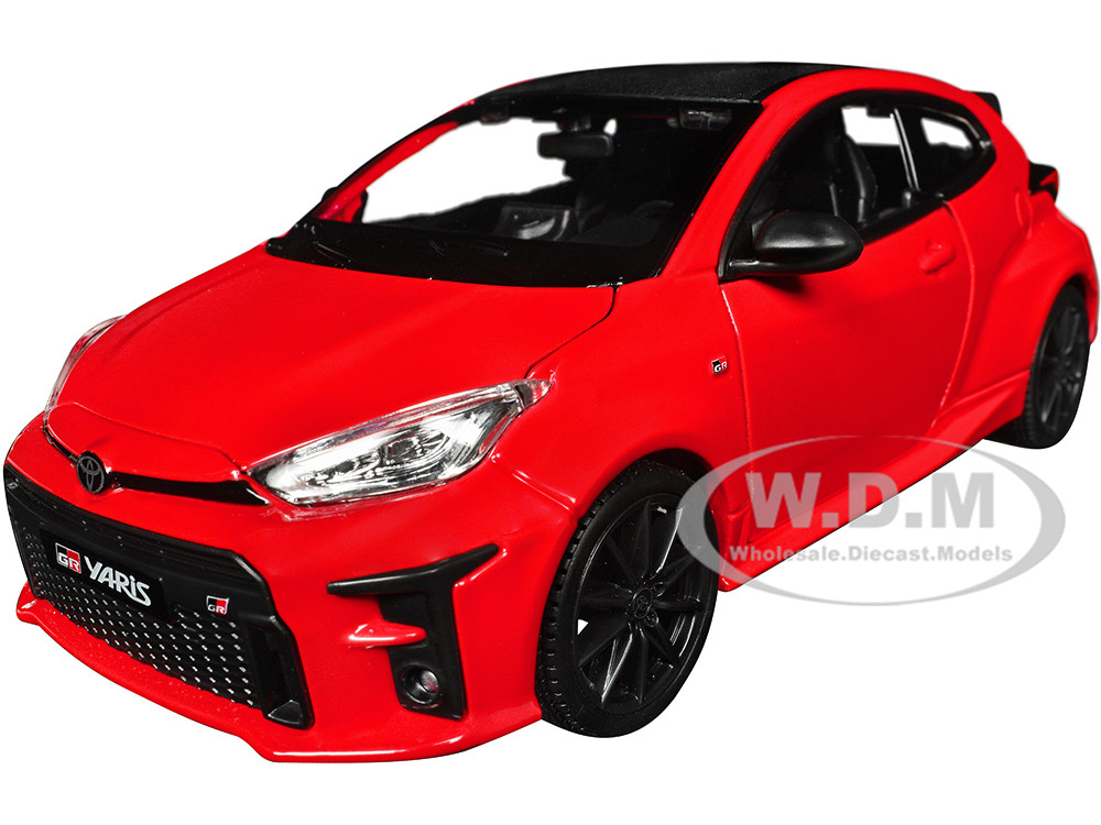 2021 Toyota GR Yaris Red with Carbon Top "Special Edition" Series 1/24 Diecast Model Car by Maisto diecast model