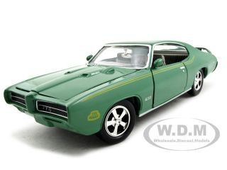 1969 Pontiac GTO Judge Green with Stripes 1/24 Diecast Model Car by Motormax diecast model