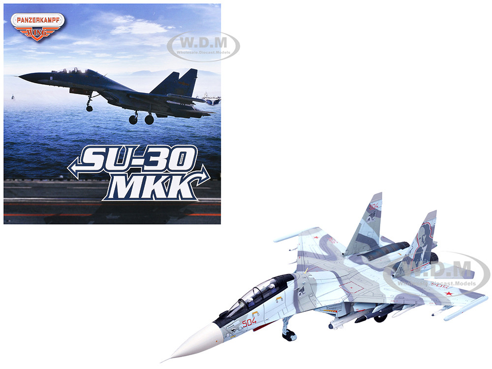 Sukhoi Su-30MKK Flanker-G Fighter Aircraft #504 "Russian Air Force" "Wing" Series 1/72 Diecast Model by Panzerkampf diecast model