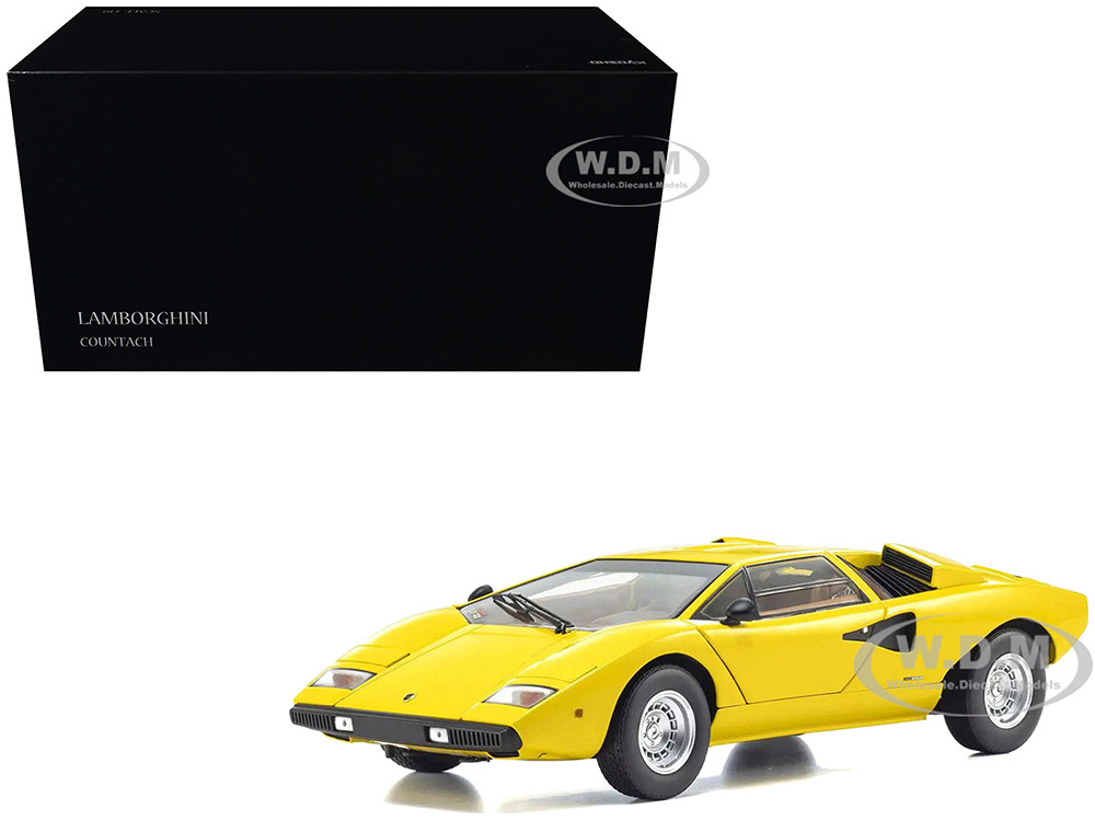 Lamborghini Countach LP 400 Yellow 1/18 Diecast Model Car by Kyosho diecast model
