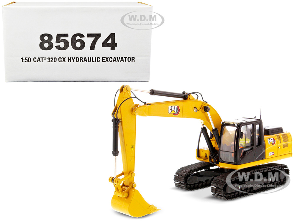 CAT Caterpillar 320 GX Hydraulic Excavator with Operator "High Line" Series 1/50 Diecast Model by Diecast Masters diecast model
