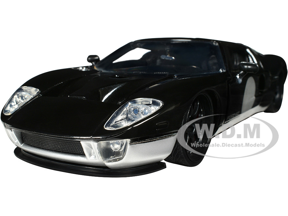 2005 Ford GT Black and Silver "Bigtime Muscle" Series 1/24 Diecast Model Car by Jada diecast model