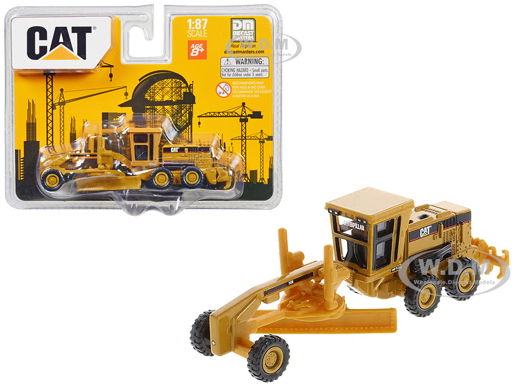 CAT Caterpillar 163H Motor Grader Yellow 1/87 (HO) Diecast Model by Diecast Masters diecast model