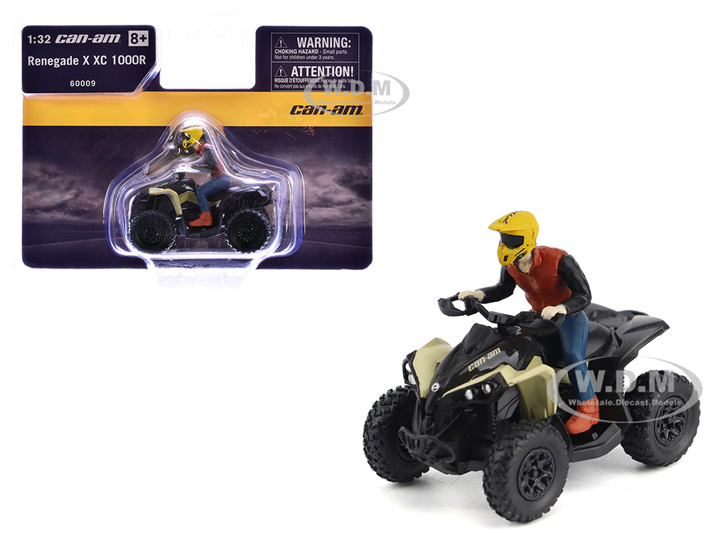 Can-Am Renegade X XC 1000R ATV Desert Tan with Driver Figure 1/32 Diecast Model by BRP Models diecast model