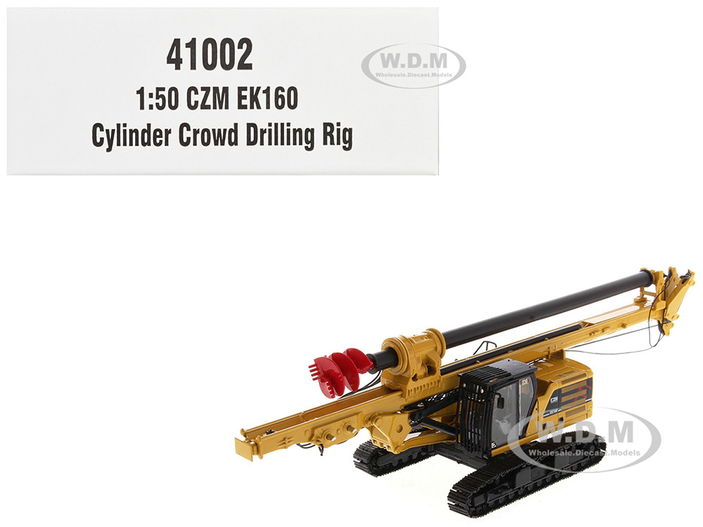 CZM EK160 Cylinder Crowd Drilling Rig Yellow "High Line" Series 1/50 Diecast Model by Diecast Masters diecast model